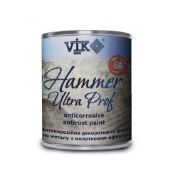 Профессиональная краска по металлу VIK Hammer Ultra Prof (темно-коричневый) 2 кг (3318)